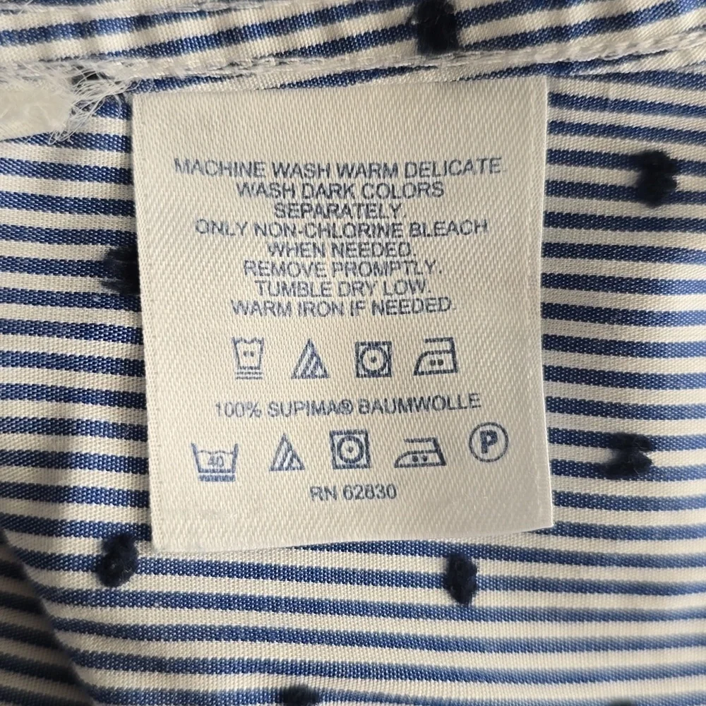 Lands’ End No Iron Supima Cotton Shirt – Size 10 - Picture 6 of 6